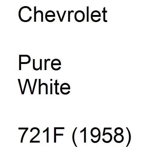 Chevrolet, Pure White, 721F (1958).